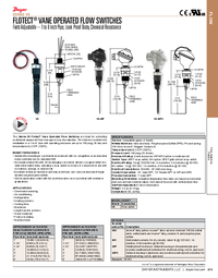 Thumbnail of document Data Sheet - V8 Flotect Vane Operated Flow Switch